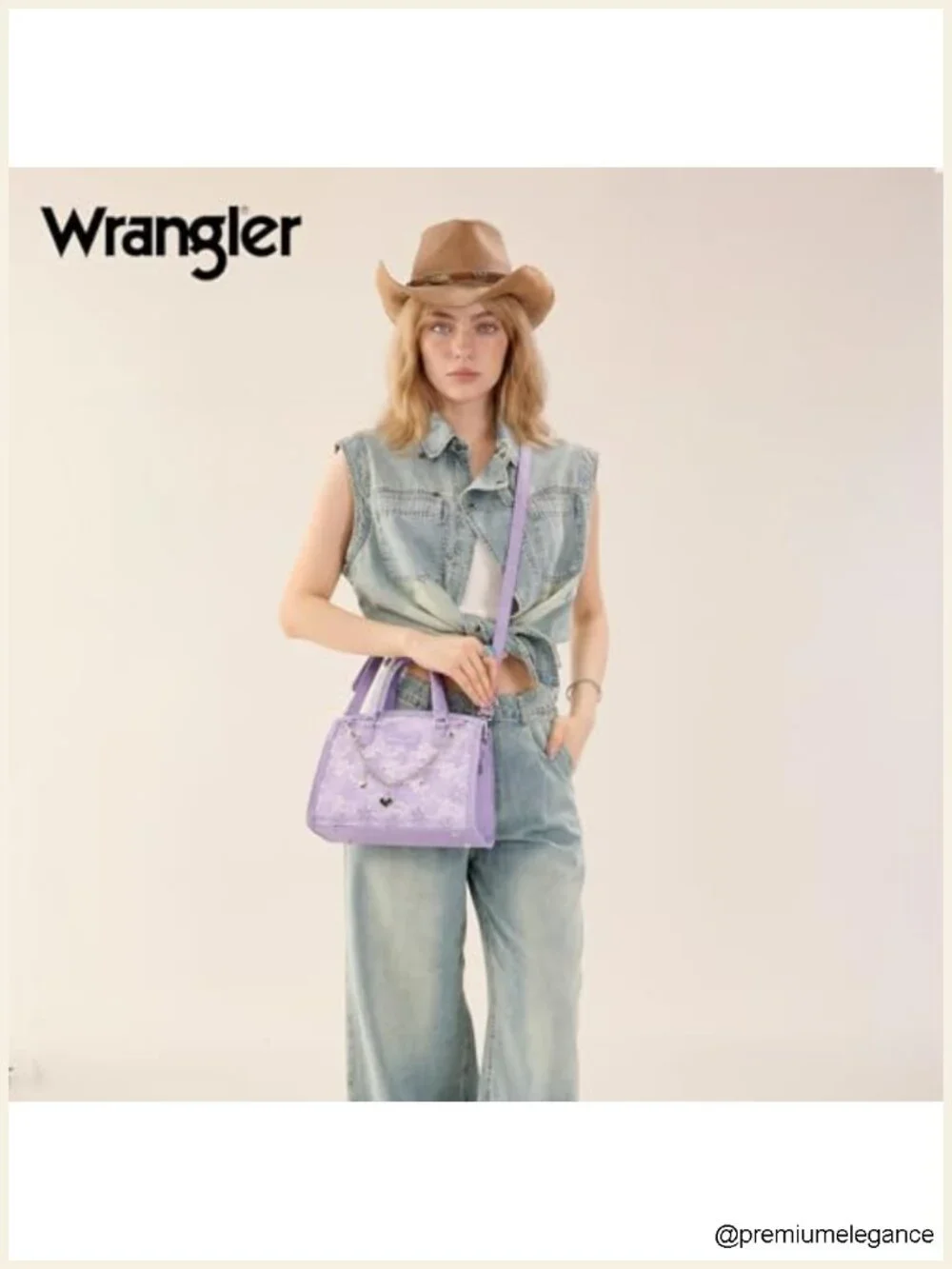 Faux Leather Medium Satchel Tote Bag with Floral Lace and Purse Charm